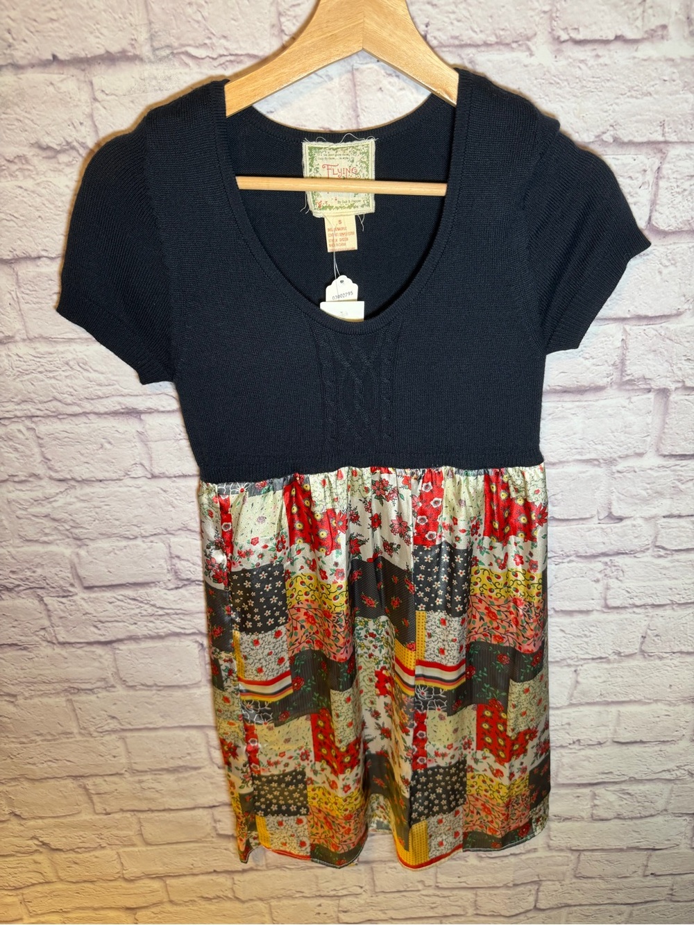 Anthropologie Flying Tomato Boho Patchwork dress Size small NWT